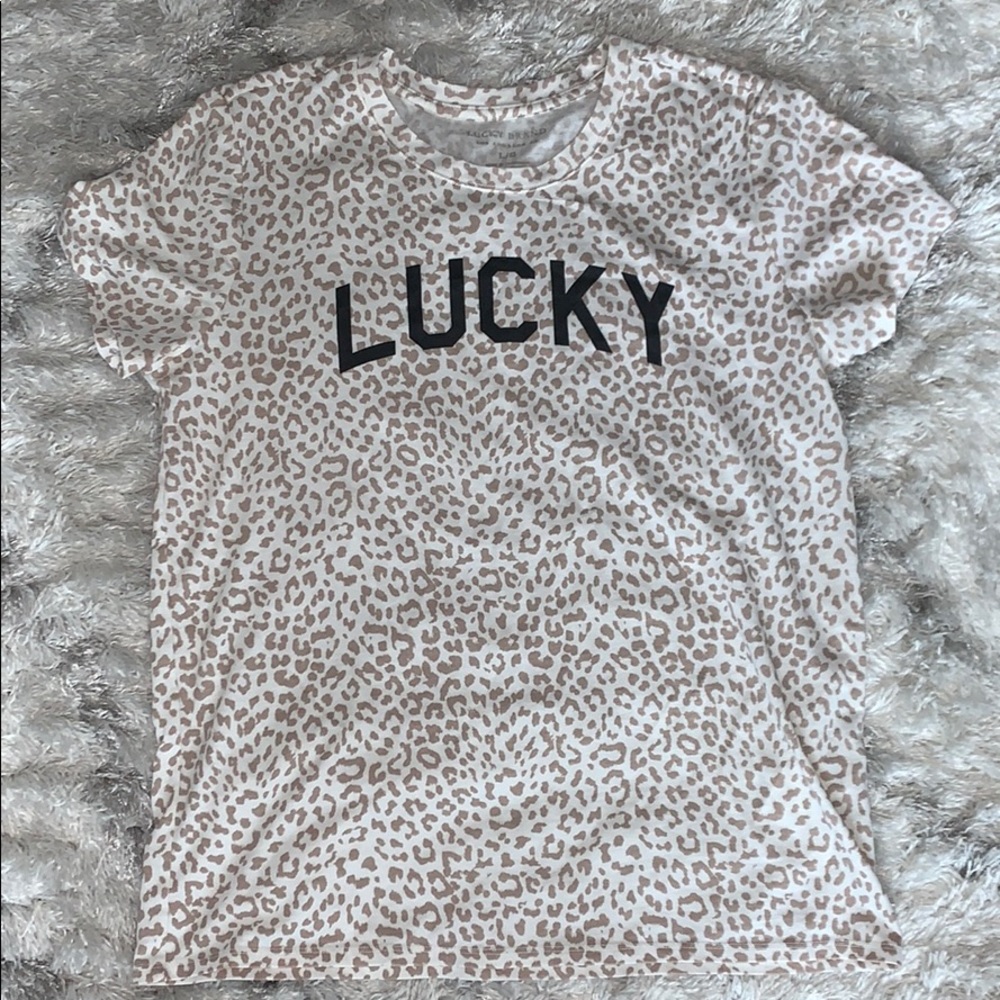 Lucky brand cheetah print shirt